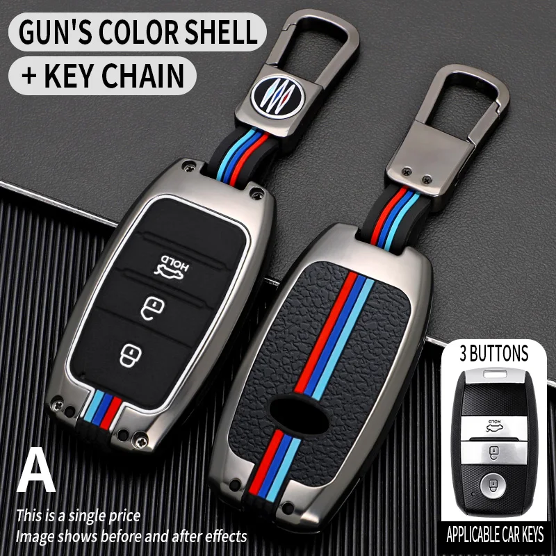 Чехол из цинкового сплава с 3 кнопками для смарт-ключей KIA Rio Rio5 Sportage Ceed Cerato K3 KX3 K4 K5