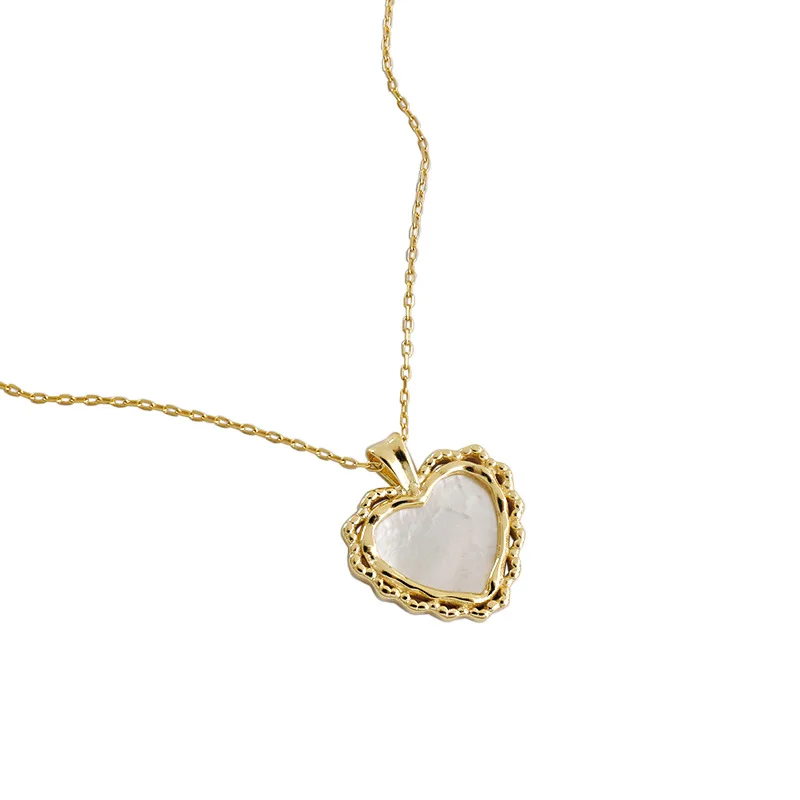 

Korean version 925sterling silver necklace temperament Joker micro inlay mother love short necklace chain student silver jewelry