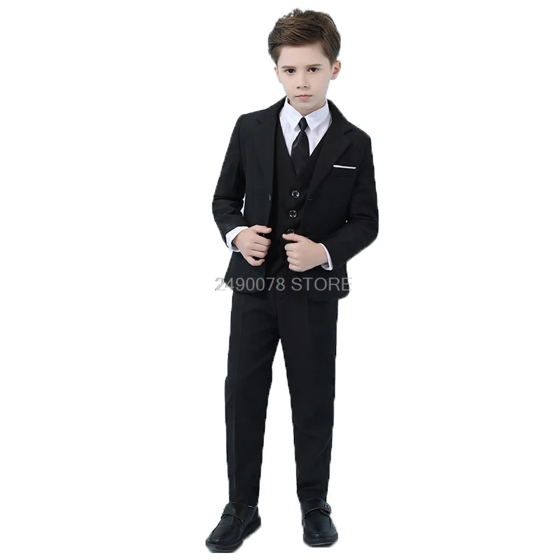 Boys Suit for Weddings Kids Blazer Formal Prom School Performance Piano Dance Clothe Set Children Classic Costume |