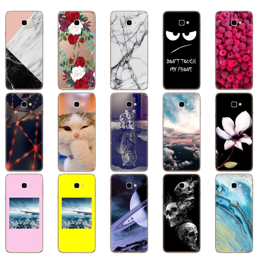 Силиконовый чехол для Samsung J4 Plus мягкий из ТПУ с принтом Prime sm j415 Capas J4Plus 2018|Бамперы| |