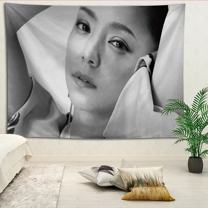 Namie Amuro Настенный декор гобелен макет комнаты живопись фон украшение стены постельное белье гобелены логотип на заказ - Цвет: 16