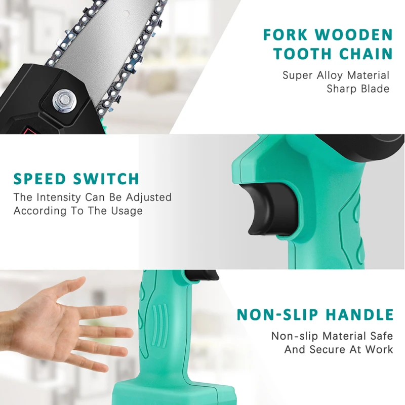 

Portable Electric Pruning Saw Electric Saws Woodworking Electric Saw Garden Logging Mini Electric Chain Saw Lithium Battery