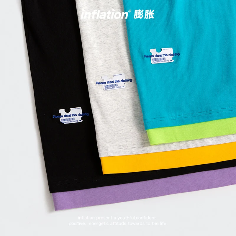 

INFLATION Harajuku T-shirts Men False Two Piece Tees 2021 Summer Korean Style Chic Cotton T-shirts Men Oversized Tees 5520TS21