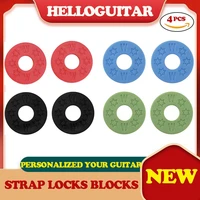 4pcs electric guitar strap locks blocks rubber material bass guitar strap lock for guitar parts accessories