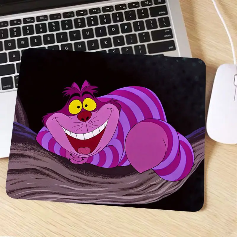 

Custom Skin Disney Alice in Wonderland cheshire cat pink Durable Rubber Mouse Mat Pad Top Selling Wholesale Gaming Pad mouse