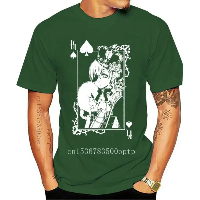 

Black Butler Ciel Phantomhive T-shirt Homme Cotton Japan Anime Manga Kuroshitsuji Tee Shirt Short Sleeved Novelty Tshirt Merch