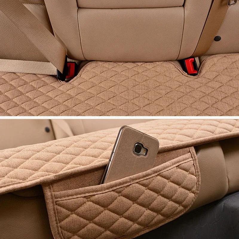 Всесезонные автомобильные чехлы для авто из льняной ткани на передние и задние