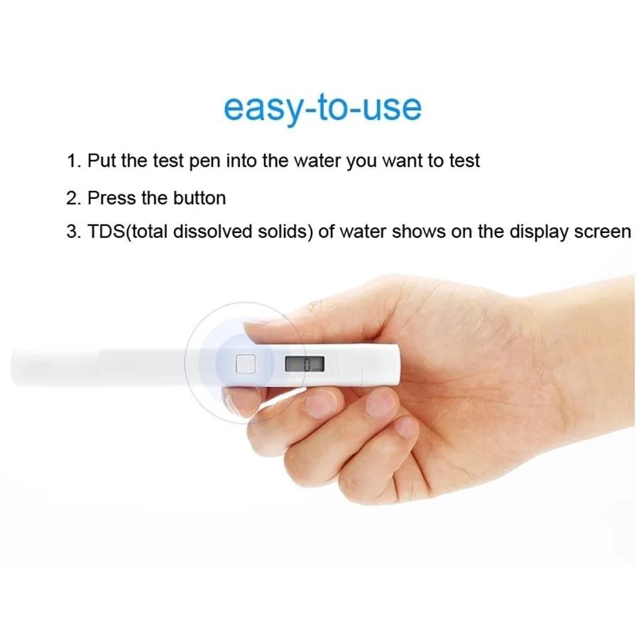 Измеритель Качества воды TDS портативный детектор чистоты Тестер EC SOO-1 умный
