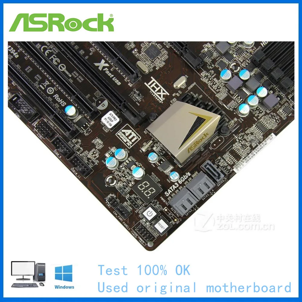 Материнская плата для ASRock A75 Pro4MVP USB3.0 SATA III FM1 APU CPU DDR3 AMD A75M |