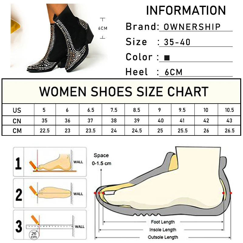 Женские ботинки Челси ботильоны с заклепками и острым носком на среднем каблуке