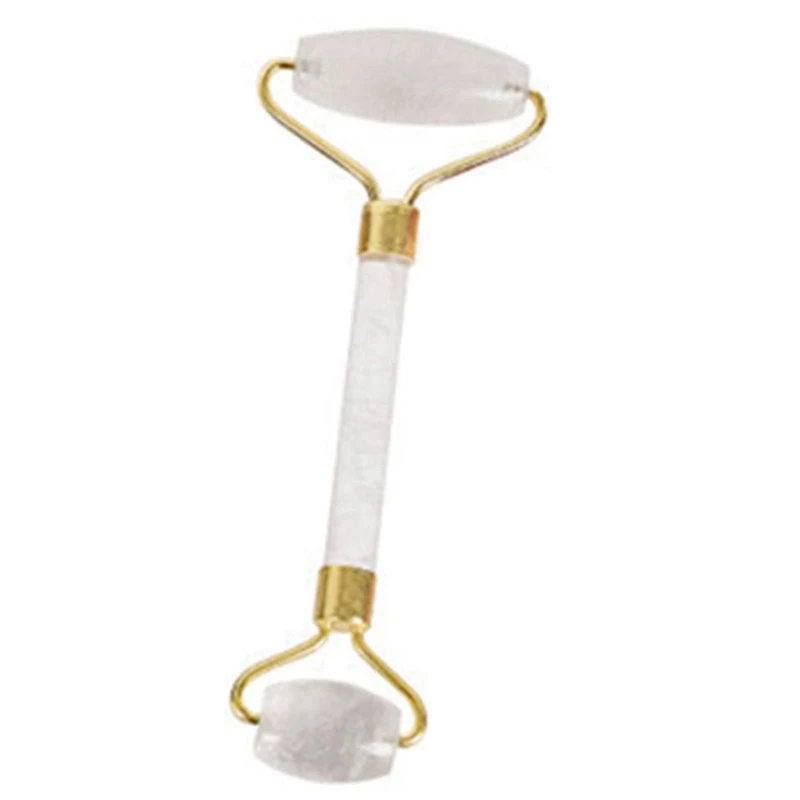 Натуральный прозрачный Кристальный массажер для лица с двойной головкой гладкие