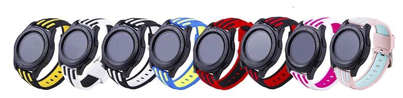 FOHUAS полоса часы ремешок для samsung gear S3 22 мм стальная пряжка наручные Роскошные брендовые новые модные спортивные силиконовый браслет ремешок