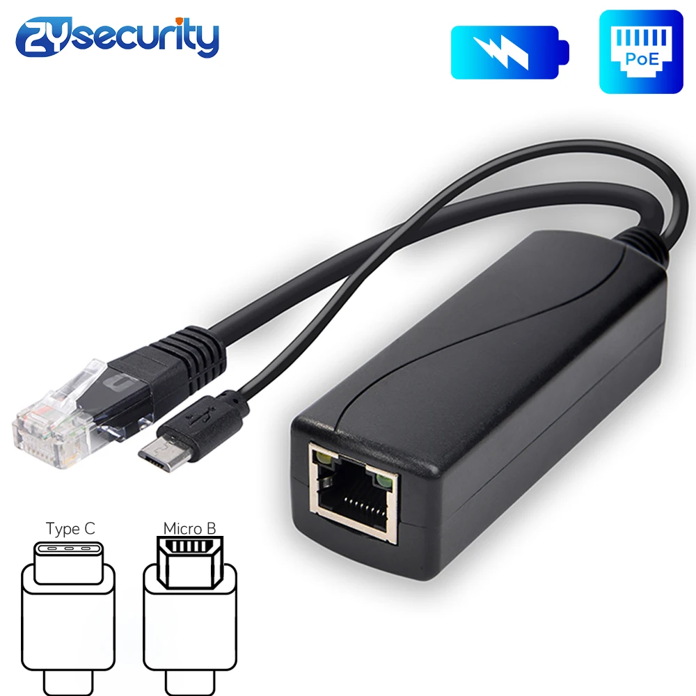 Активный Адаптер POE с защитой от помех 1 5 кВ адаптер питания через Ethernet 48 В до 2 4 А