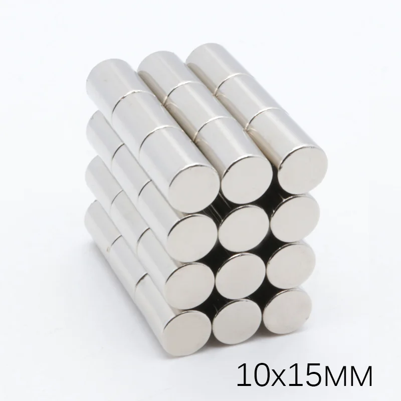 

50Pcs 10x15mm neodymium magnet 10mmx15mm strong rare earth NdFeB permanent powerful round magnetic electromagnet fridge speaker