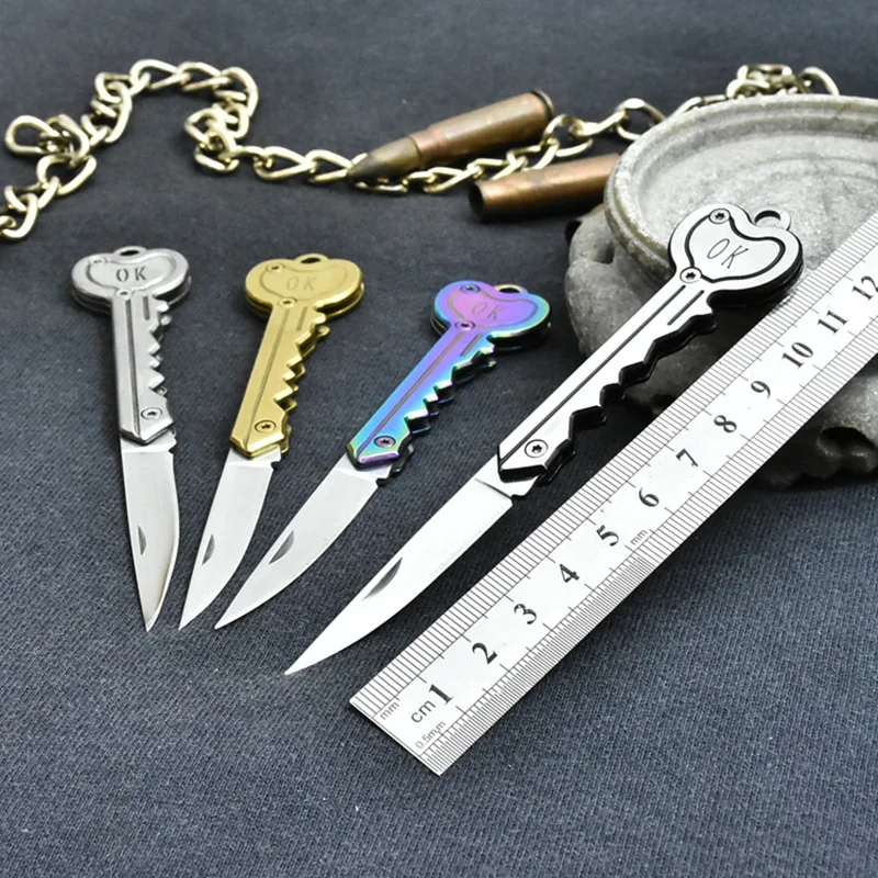 

Mini Keyring Fold Blade Survive Outdoor Kit Gadget Knife Letter Pocket Keychain Box Open Opener Camp Package Tool Multi Key Ring