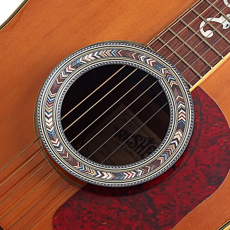 

Classical Acoustic Guitars Sound Hole Wood Circle Inlay Decorations Accessories