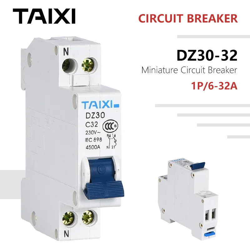 DPN автоматический выключатель C Тип 1 полюс MCB миниатюрные перегрузки и короткие
