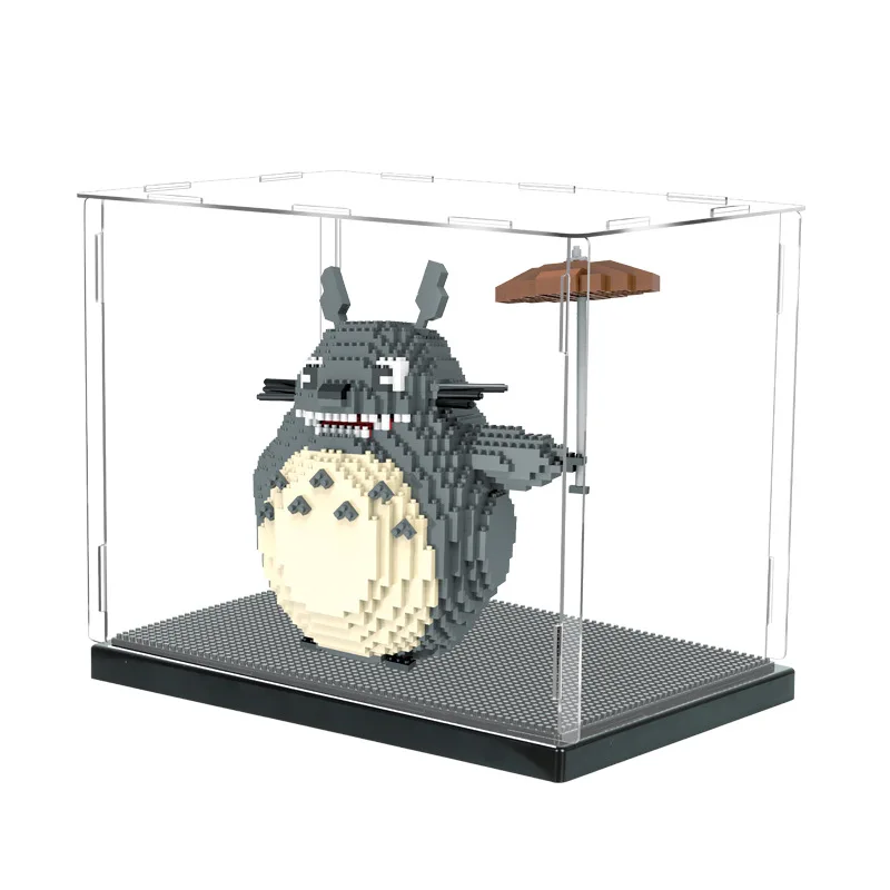 

HC Balody Mini Blocks Acrylic Action figures Transparent Display Case Mini Base Dustproof Toy Assembly Model Collection Show Box