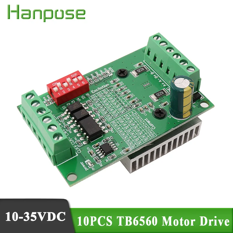 10 шт. 3.0A TB6560 Драйвер шагового двигателя 10в 35vdc для ЧПУ 3D 57 86 серий para Motor de