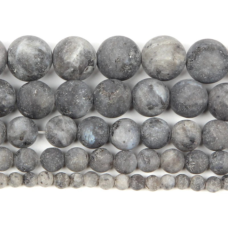 4-12mm Natural Stone Beads Loose Round Frosted Black Flash For Jewelry Making DIY Charm Bracelet Necklace Handmade | Украшения и