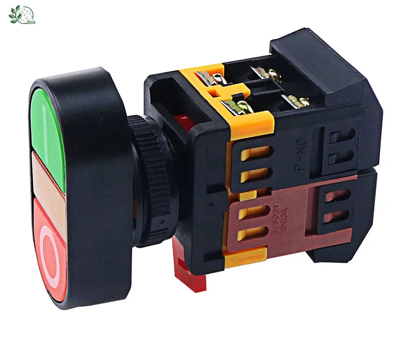 22mm 24V 36V 48V 110V 220V 380V ON/OFF старт/стоп 1 НЗ APBB 22N Мгновенный кнопочный переключатель с
