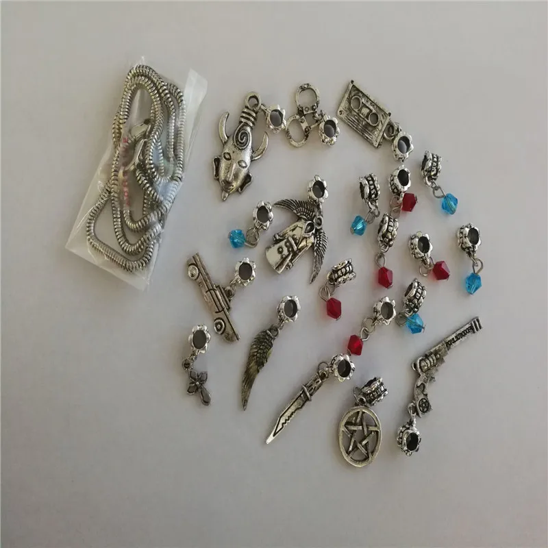 Women Supernatural Gun Tape Multi-pendant Choker Necklace Snake Chain Accessories Colar | Украшения и аксессуары