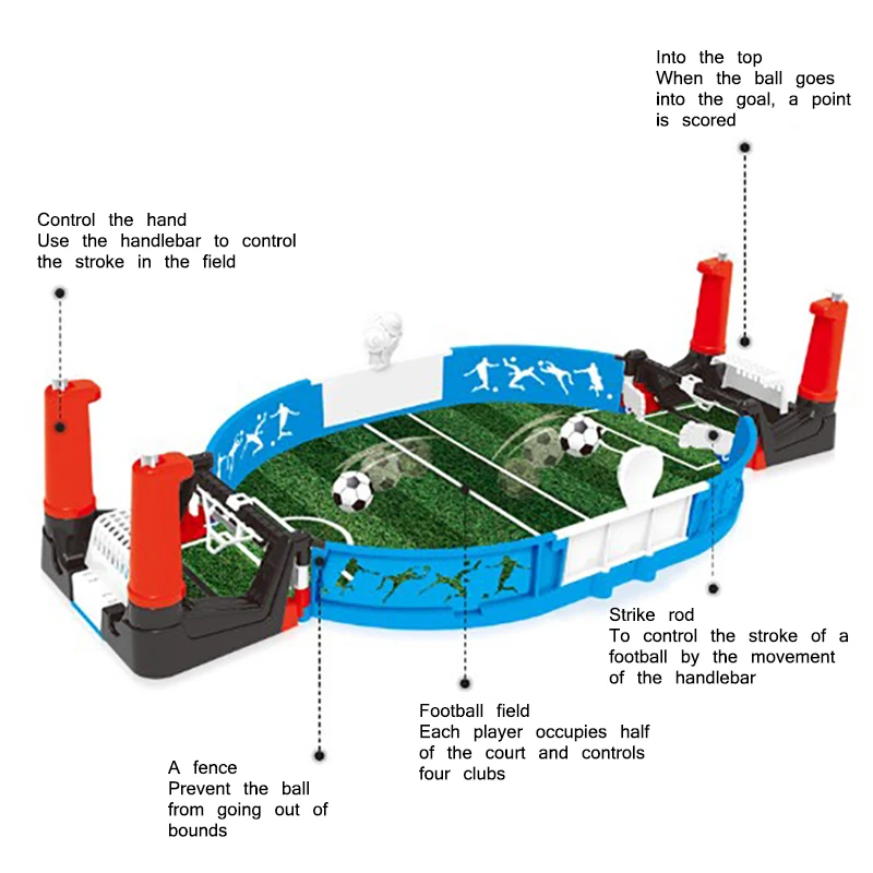 

Mini Table Top Football Shoot Battle Games Set And Clown Marble Inverted Table Desktop Soccer Indoor Game Kids Party Toy Gifts