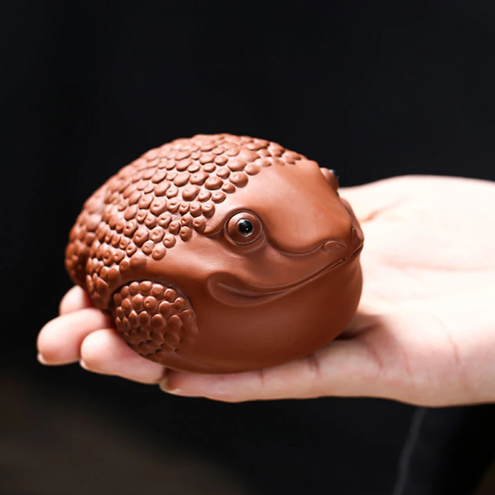 

Фиолетовый Глиняный чай для домашних животных, счастливый золотой цвет, чайный набор, аксессуары для украшения чайной церемонии, процветающий чай для Жабы