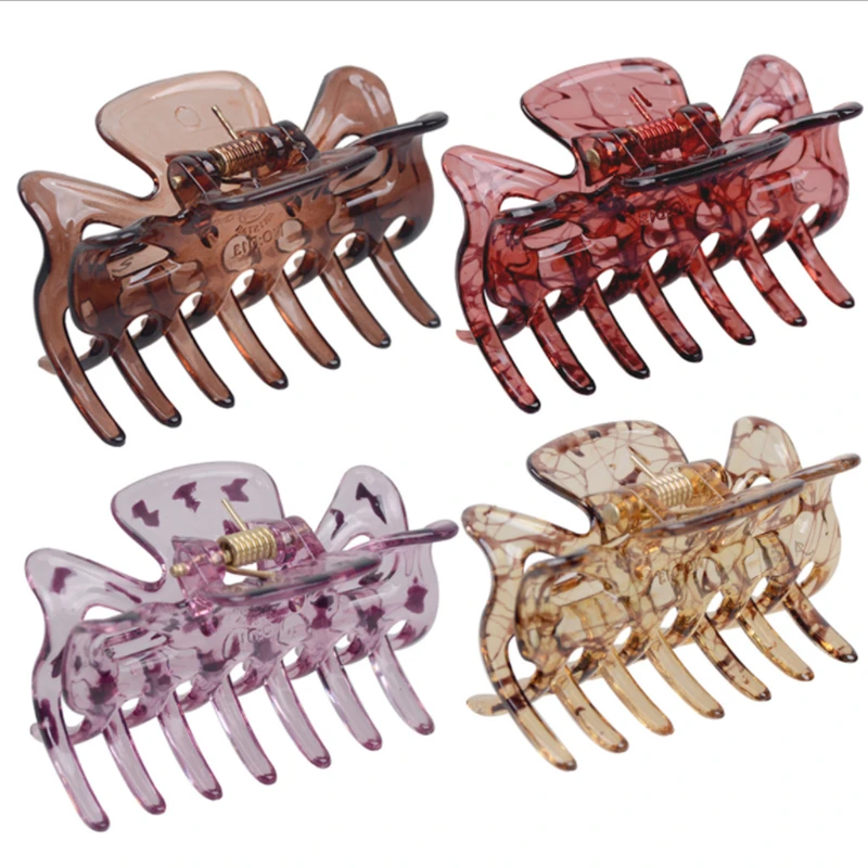 

New hot selling European and American fashion fall resistant brown tendon small clip female hair accessories
