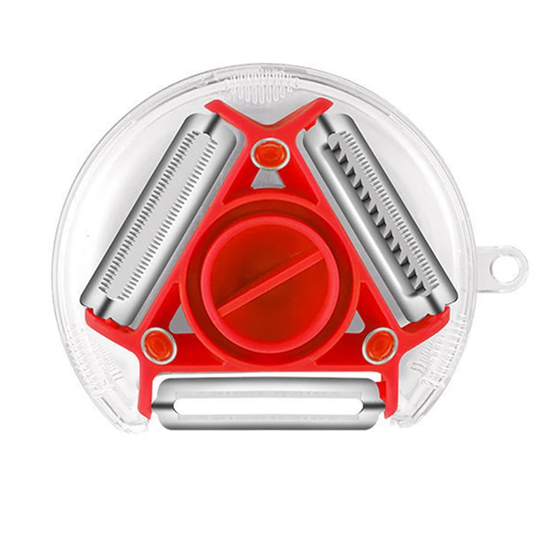 

Rotatable3 In1 Kitchen Gadget Fruit And Vegetable Peeler Vegetable Cutting Tool Stainless Steel Blade Portable Kitchen Accessory