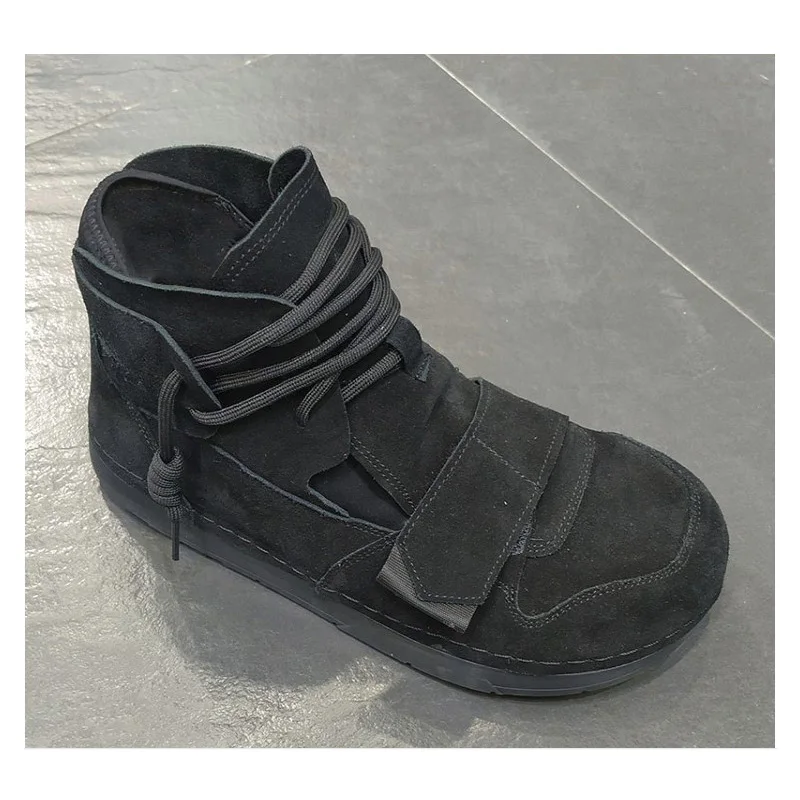 

New Men Vintage Genuine Leather Boots Autumn High Top Comfortable Oxford Casual Shoes for Men Retro Mens Ankle Basic Boots 2021