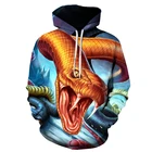 Толстовка с рисунком животных унисекс, с 3D-принтом