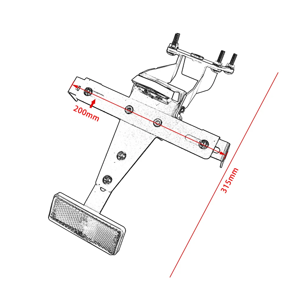 Мотоцикл Регулируемый угол номерной знак рамка держатель кронштейн для YAMAHA MT 10