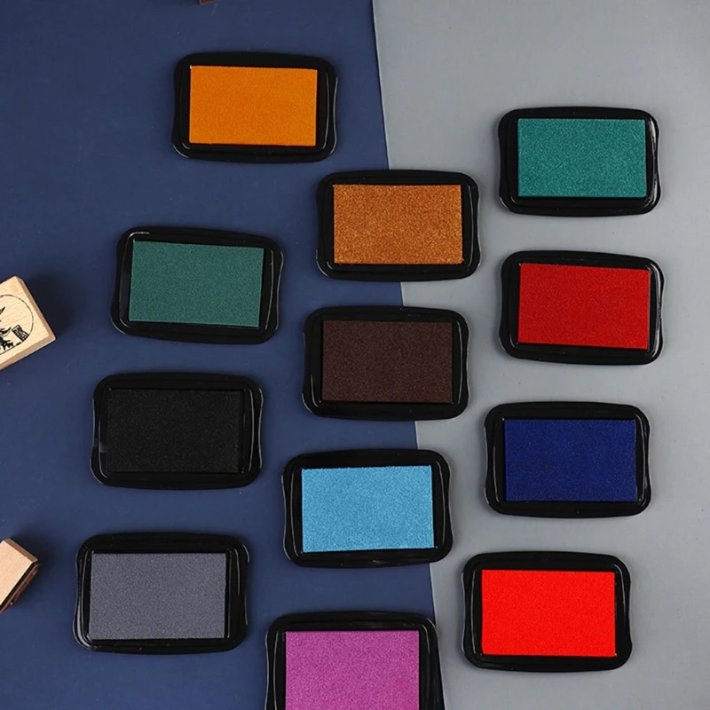 

G92E Handmade DIY Water Based Finger Paint Ink Pad for Rubber Stamps Printing Wood Paper Scrapbooking Inkpad