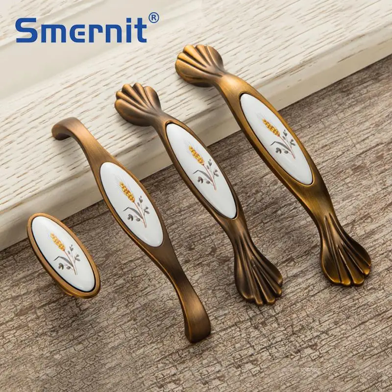 Антикварные дверные ручки керамическая ручка для кухонных шкафов и мебельная