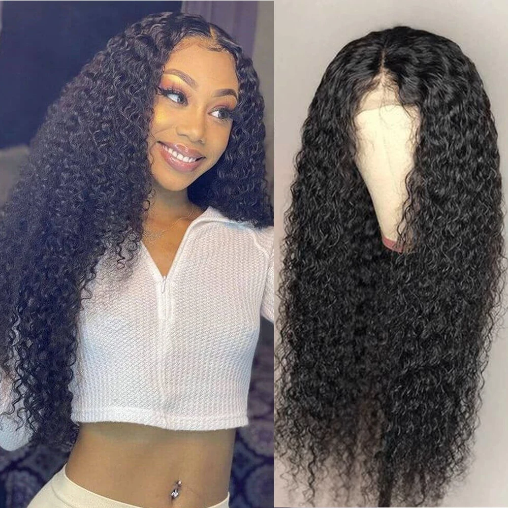 

Clearance Kinky Curly Transparent T Part Lace Wig Human Hair With Boby Hair Brazilian Remy Lace Frontal Wigs For Black Women