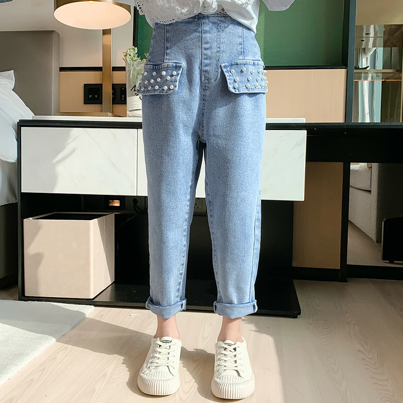 

0-6T Spring Autumn Baby Girls Boys Child Jeans Pants Enfant Stretchy Denim Trousers Toddler Clothing 1 2 3 4 5 6 7 8 9 10 11 12y