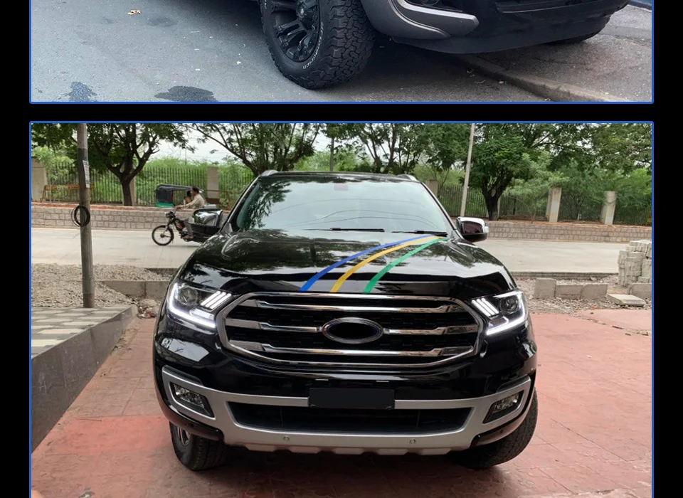 AKD тюнинговые Автомобильные фары для Ford Ranger Everest Endeavour фары Mustang светодиодный DRL ходовые огни биксеноновый луч противотуманные фары