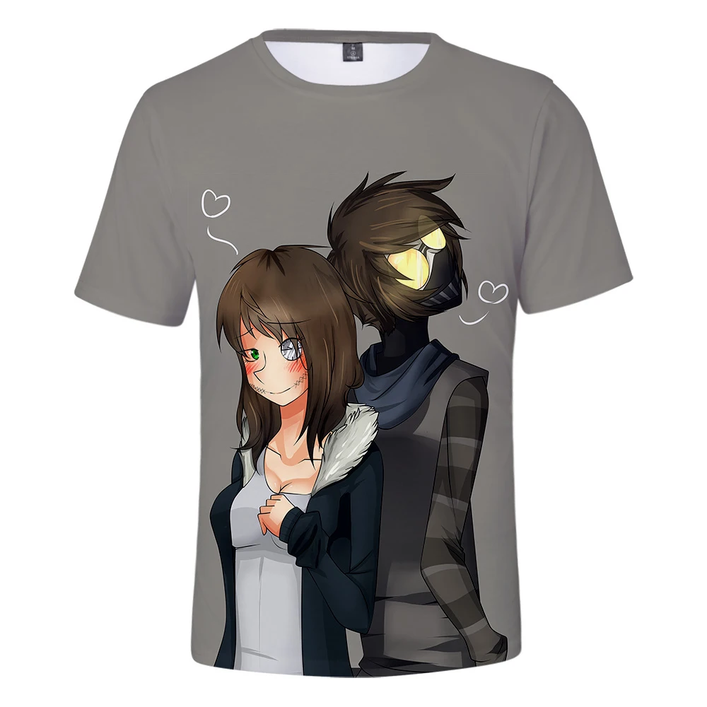 Новые футболки creepypasta популярные летние с короткими рукавами подходящие для