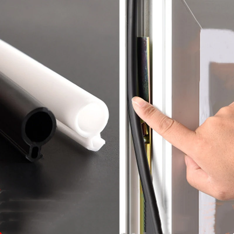 Звукоизоляционные уплотнительные полоски для дверей и окон 6 м пластик силикон