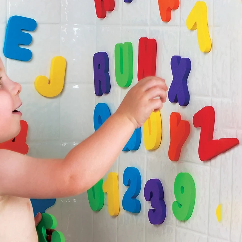 

36pcs Baby Alphanumeric Stickers Water Stickers Toy Kids Children Floating Bath Shower Toy