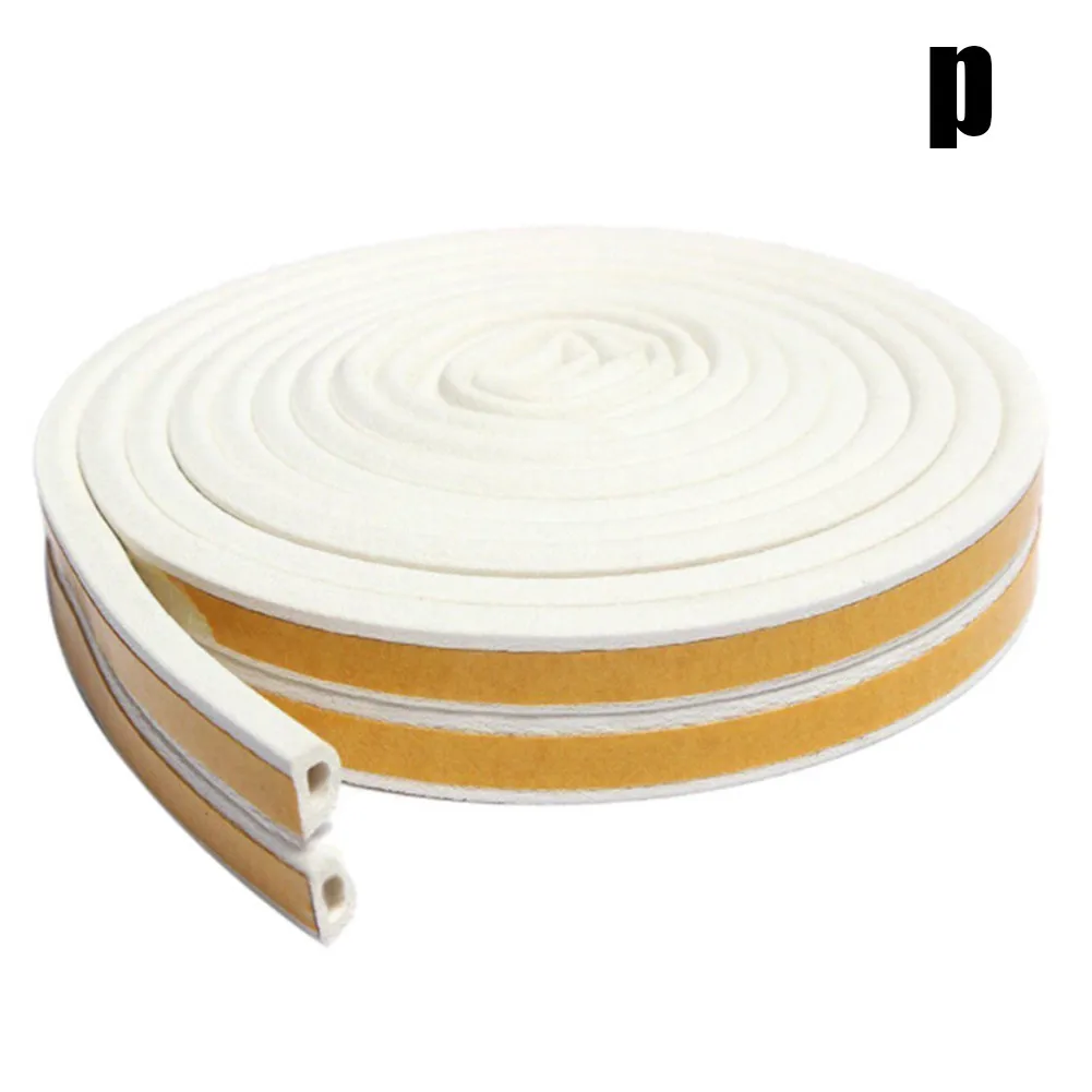 

6M Rubber Door Window Sealing Strip Weather Stripping Foam Sticky Tape Sponge Foam Rubber Draught Excluder Anti-collision Home