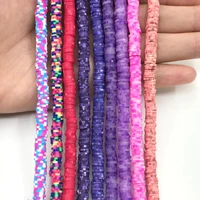 10strandlot 9colors choice 468mm polymer clay spacer loose beadsvinyl disc heishi rondelle beads bracelets jewelry making