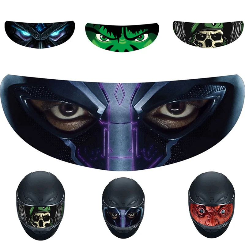 Motorcycle Racing Helmet Visor Lens Sticker Detachable Film Personality Decoration Decals Trim Accessories | Автомобили и