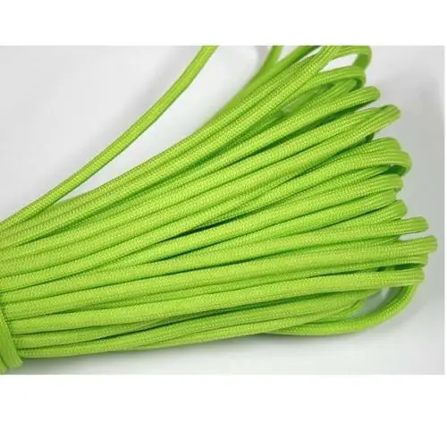 Neon Green 30FT 550lb парашютный шнур с 7 ключевого веревка 4 мм диаметр для кемпинга Пеший Туризм на открытом воздухе дома 9,1 м сплошной Цвета - Цвет: Neon Green