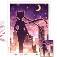 kamy yi diy 5d japanese anime sailor moon cute girl diamond painting cross stitch kits embroidery art mosaic drill home d