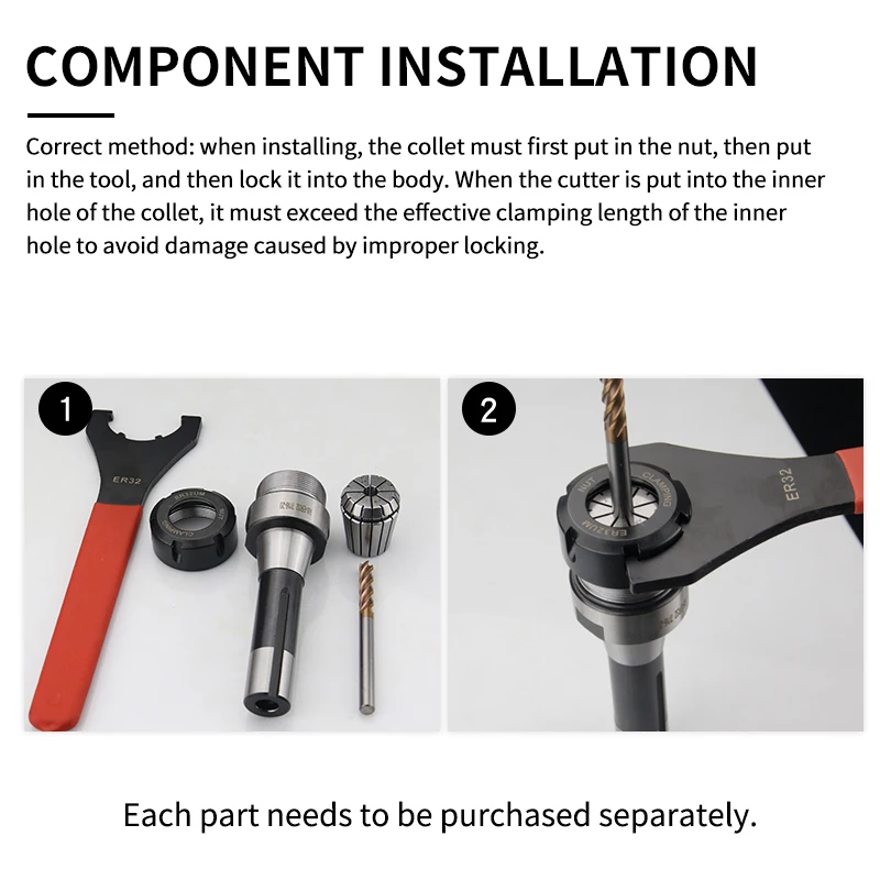 Специальный держатель для фрезерного станка Цанга зажимного патрона с ЧПУ R8