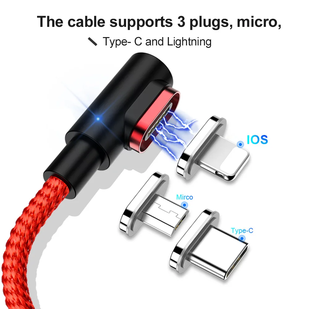 Магнитный кабель Vanniso 2 м для быстрой зарядки Micro USB Samsung S9 s8 Huawei Xiaomi mi8 mi9 Type C Шнур