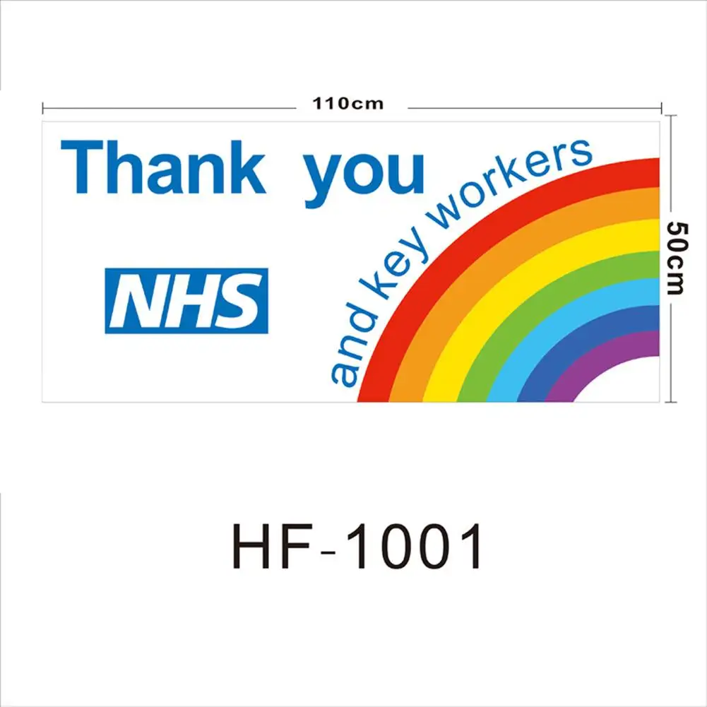 Car Sticker NHS Supports Flag Thank You And Key Workers Banner 2020 Love Support Health Nurse Doctor | Автомобили и мотоциклы