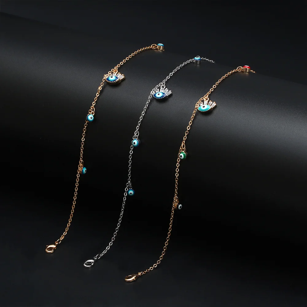 С клипсами Дурной глаз мульти Цвет 'турецкий глаз' браслет с подвеской на